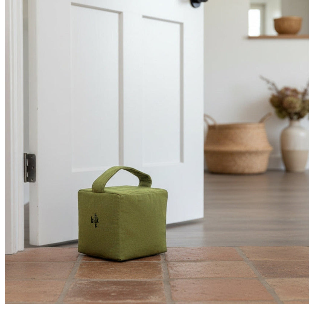 Simple blok doorstop in fynbos green