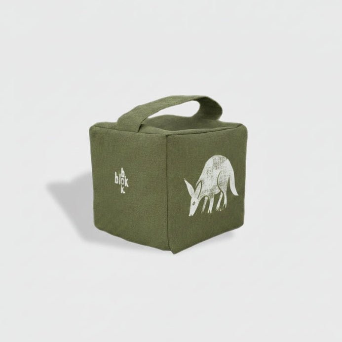 Otis the aardvark doorstop in fynbos green