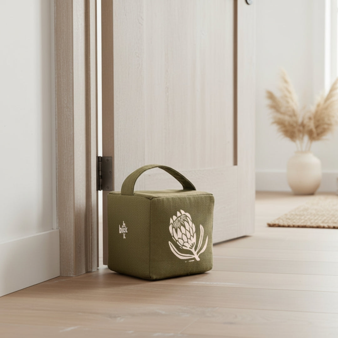 Suki the sugarbush doorstop in fynbos green