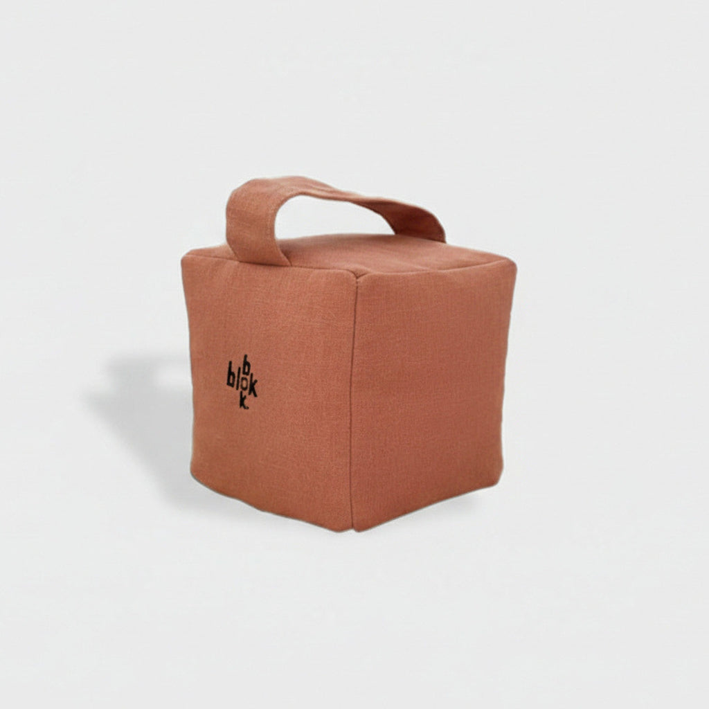 Simple blok doorstop in terracotta