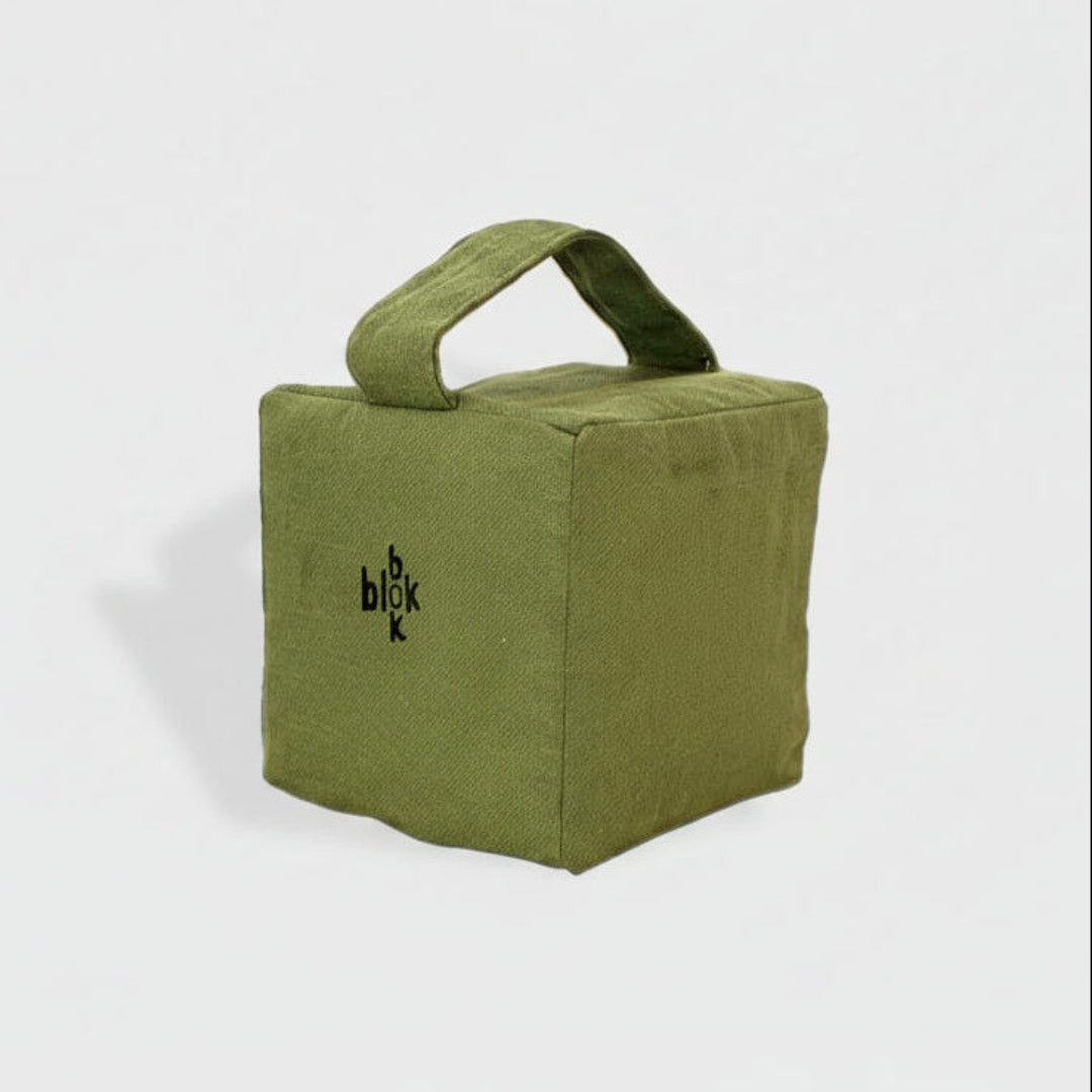 Simple blok doorstop in fynbos green