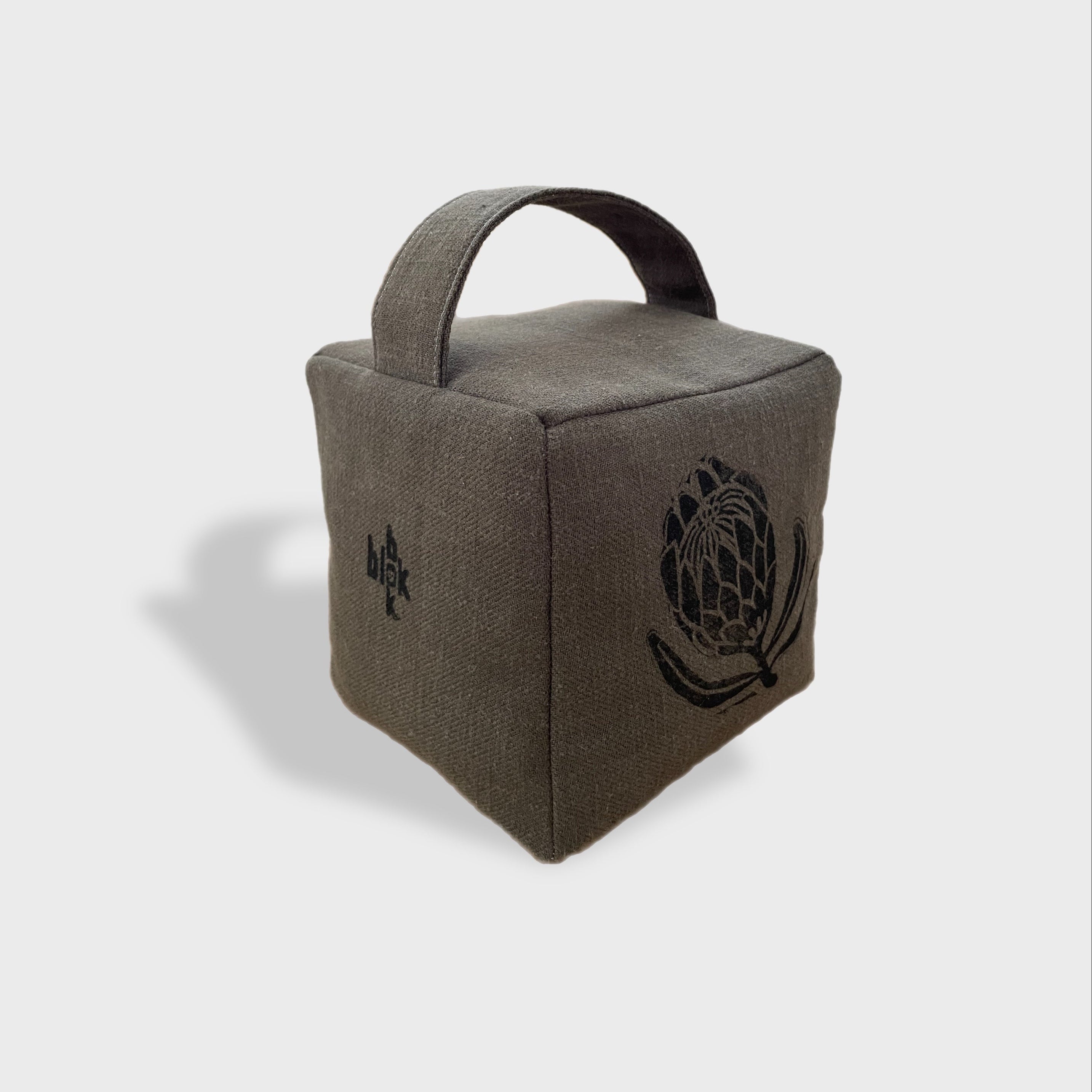 Suki the sugarbush doorstop in charcoal