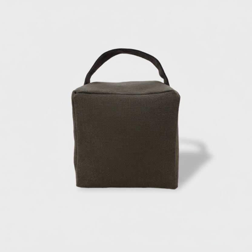 Simple blok doorstop in charcoal