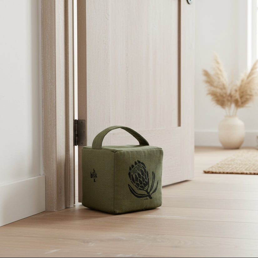 Suki the sugarbush doorstop in fynbos green