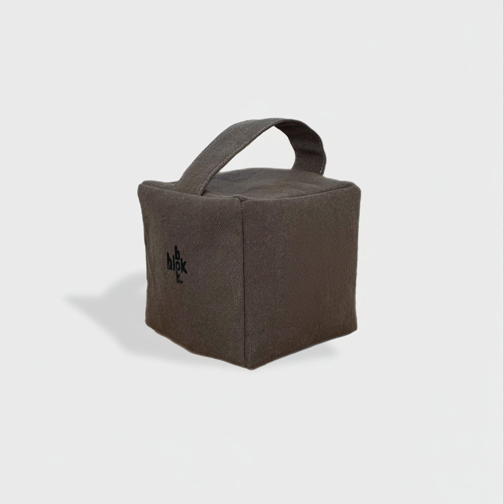 Simple blok doorstop in charcoal