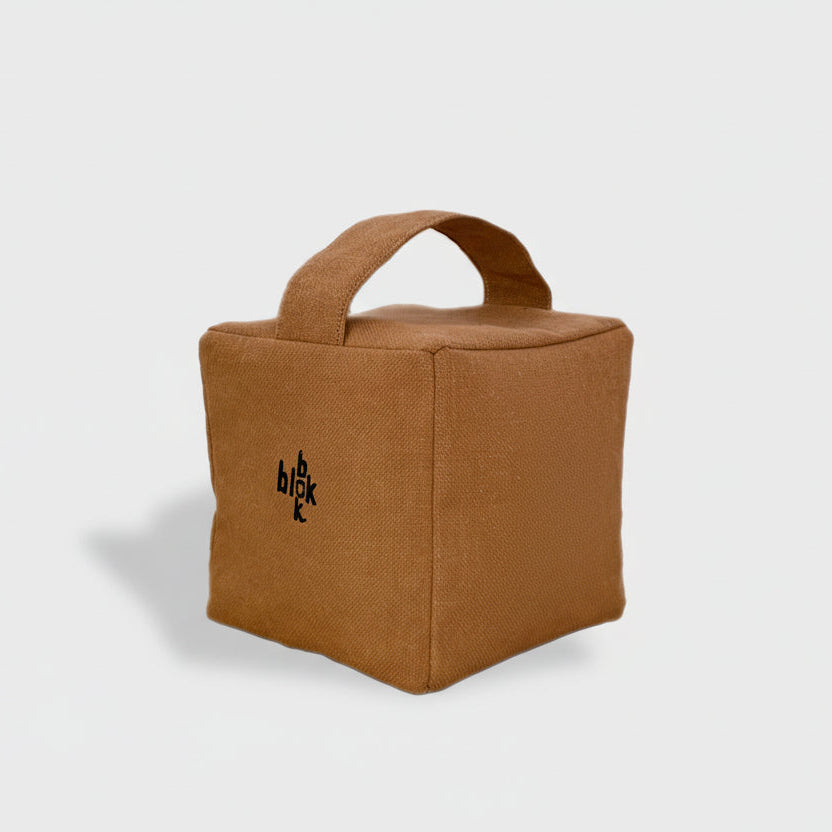 Simple blok doorstop in ochre
