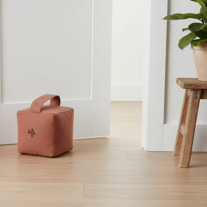 Simple blok doorstop in terracotta