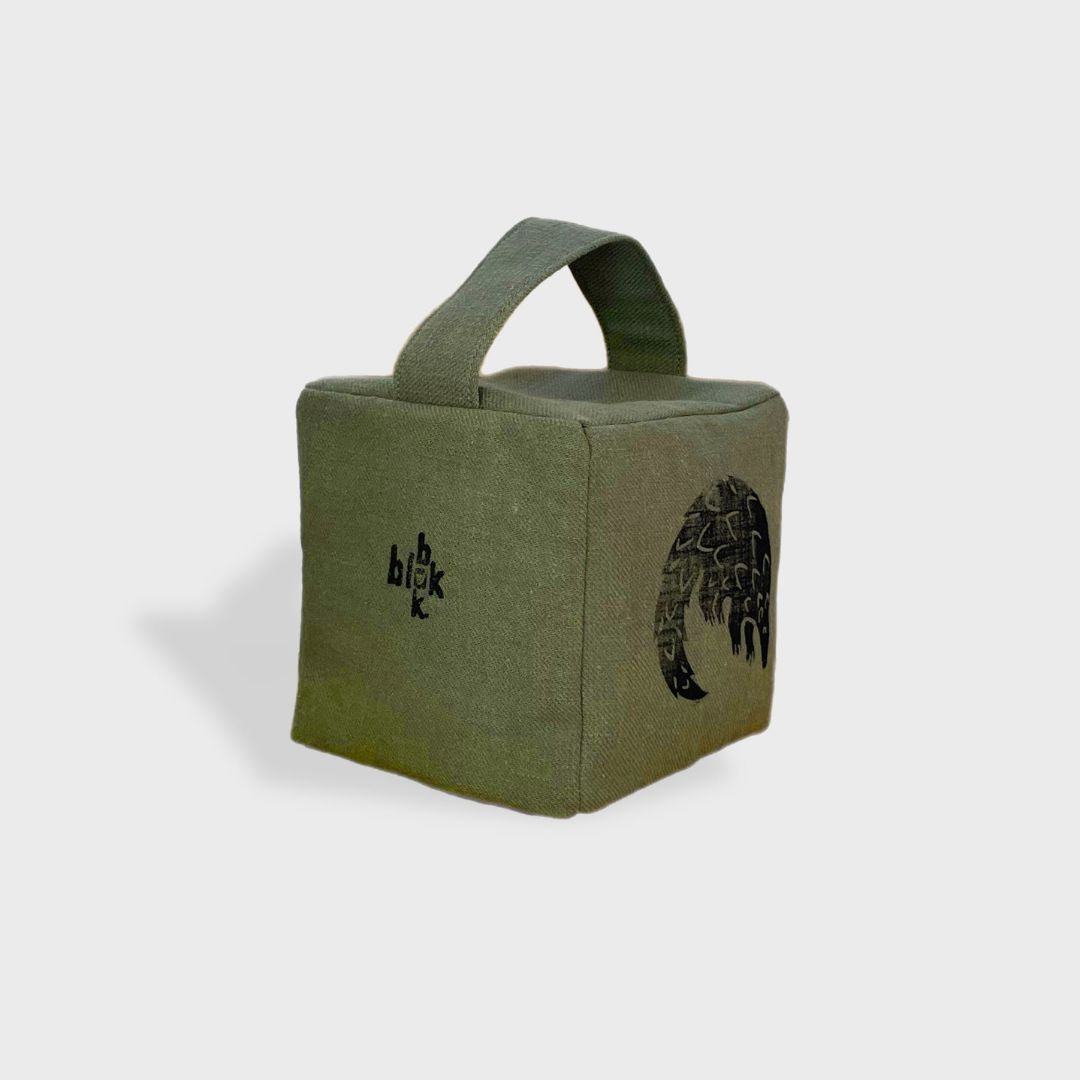 Rolo the pangolin doorstop in fynbos green