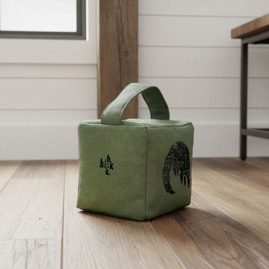 Rolo the pangolin doorstop in fynbos green