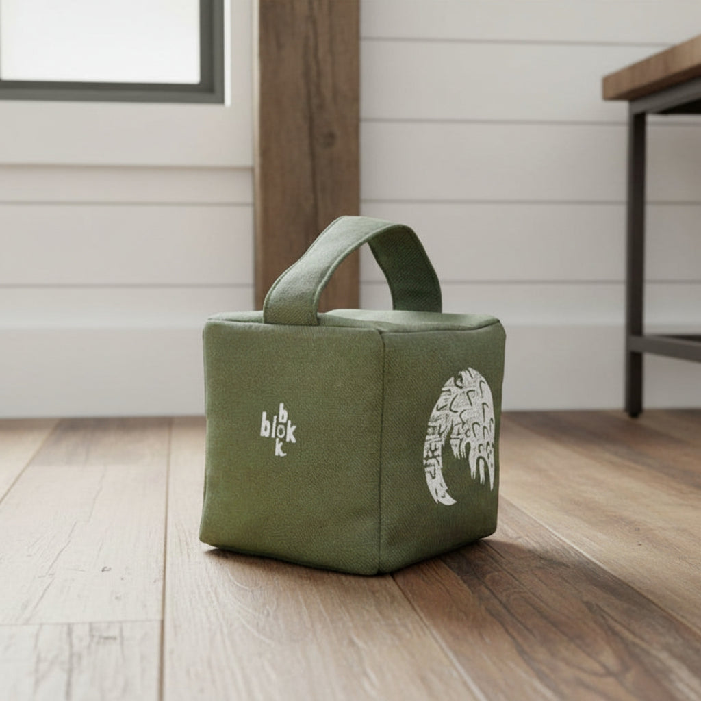 Rolo the pangolin doorstop in fynbos green
