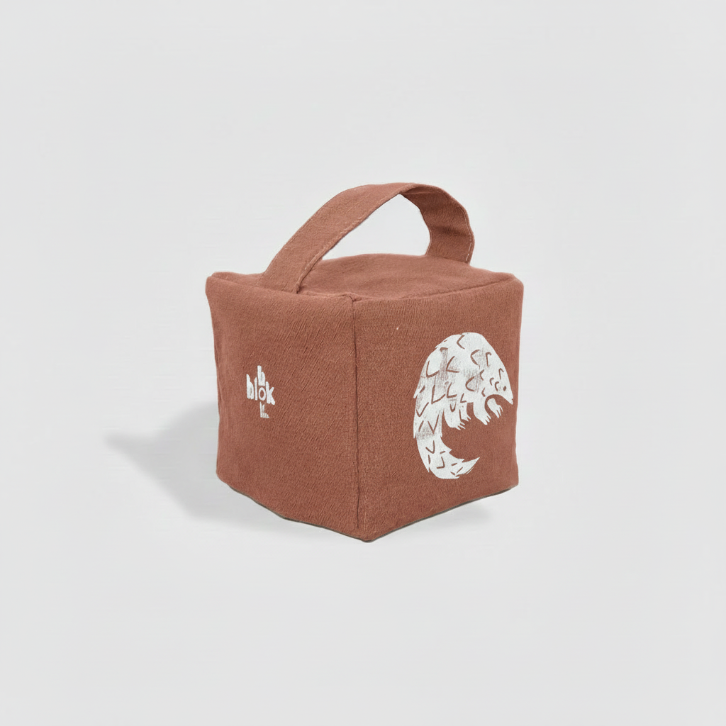 Terracotta doorstop with muted natural tone - angled view