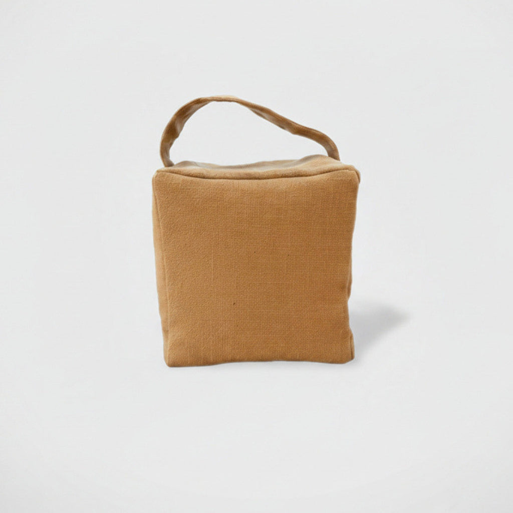 Simple blok doorstop in ochre