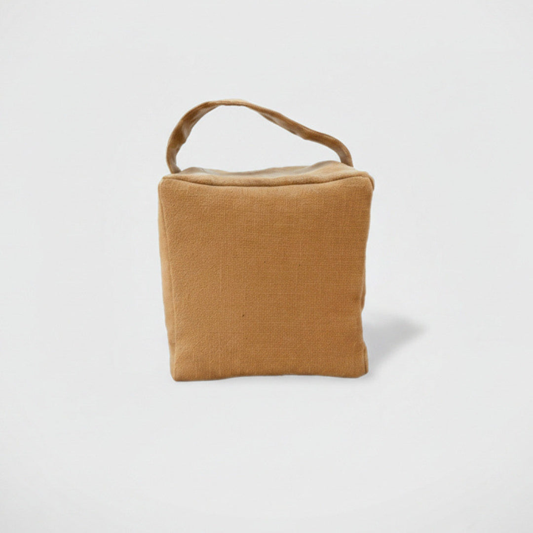Simple blok doorstop in ochre